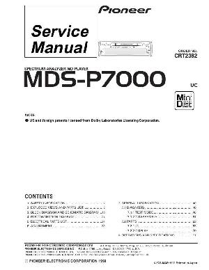 Сервисная инструкция Pioneer MDS-P7000 ― Manual-Shop.ru