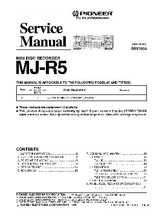 Сервисная инструкция Pioneer MJ-R5 ― Manual-Shop.ru