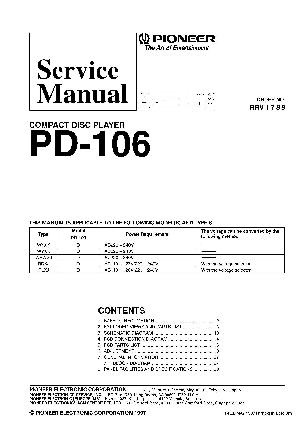 Сервисная инструкция Pioneer PD-106 ― Manual-Shop.ru