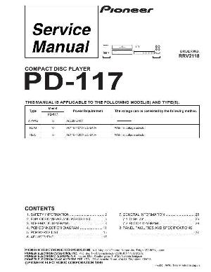 Сервисная инструкция Pioneer PD-117 ― Manual-Shop.ru