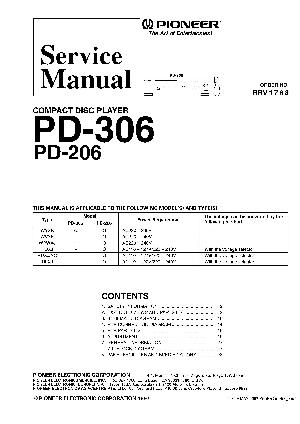 Сервисная инструкция Pioneer PD-206, PD-306 ― Manual-Shop.ru