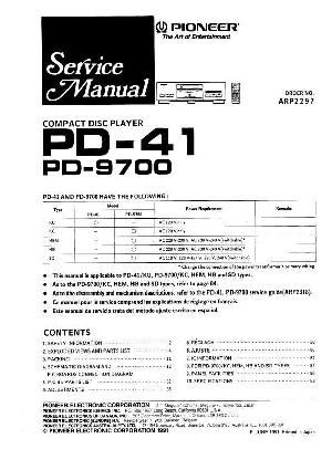 Сервисная инструкция Pioneer PD-41, PD-9700 ― Manual-Shop.ru