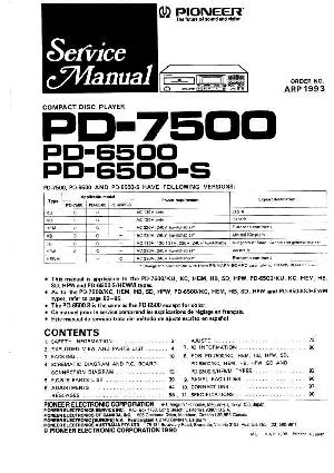Сервисная инструкция Pioneer PD-6500, PD-7500 ― Manual-Shop.ru