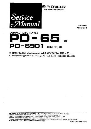Сервисная инструкция Pioneer PD-65, PD-S901 ― Manual-Shop.ru