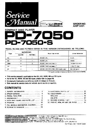 Service manual Pioneer PD-7050 ― Manual-Shop.ru