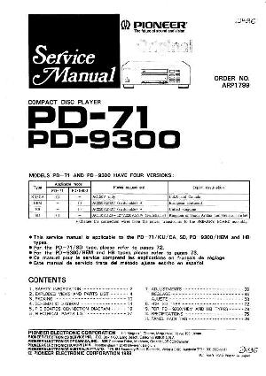 Service manual Pioneer PD-71, PD-9300 ― Manual-Shop.ru