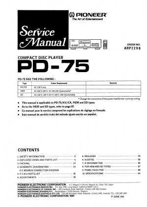 Service manual Pioneer PD-75 ― Manual-Shop.ru