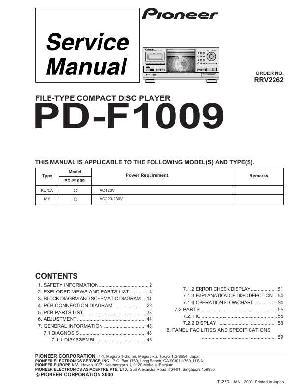 Service manual Pioneer PD-F1009 ― Manual-Shop.ru