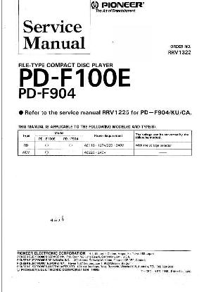 Service manual Pioneer PD-F100E, PD-F904 ― Manual-Shop.ru