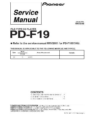 Service manual Pioneer PD-F19 ― Manual-Shop.ru