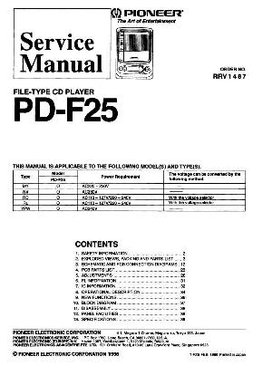 Service manual Pioneer PD-F25 ― Manual-Shop.ru