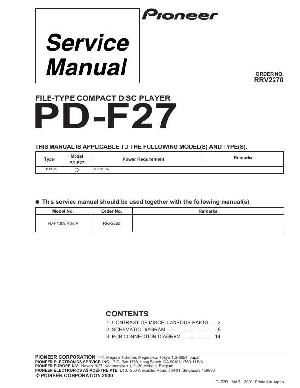 Service manual Pioneer PD-F27 ― Manual-Shop.ru