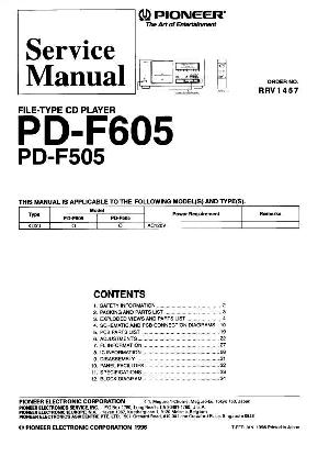 Сервисная инструкция Pioneer PD-F505, PD-F605 ― Manual-Shop.ru