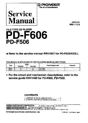 Service manual Pioneer PD-F506, PD-F606 ― Manual-Shop.ru