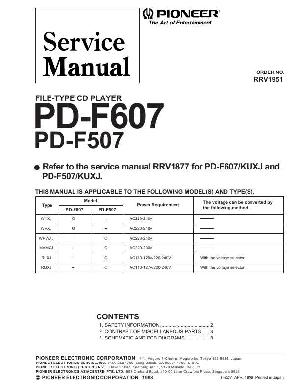 Service manual Pioneer PD-F507, PD-F607 ― Manual-Shop.ru