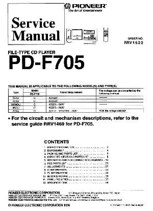 Service manual Pioneer PD-F705 ― Manual-Shop.ru