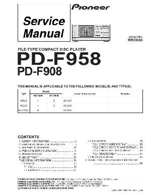 Сервисная инструкция Pioneer PD-F908, PD-F958 ― Manual-Shop.ru