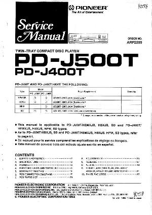 Service manual Pioneer PD-J400T, PD-J500T ― Manual-Shop.ru
