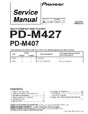 Сервисная инструкция Pioneer PD-M407, PD-M427 ― Manual-Shop.ru