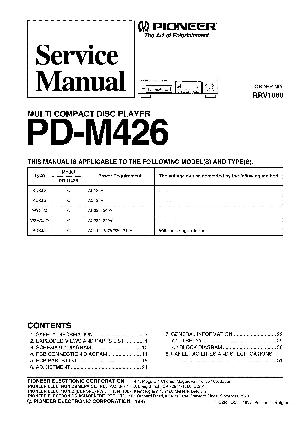 Service manual Pioneer PD-M426 ― Manual-Shop.ru