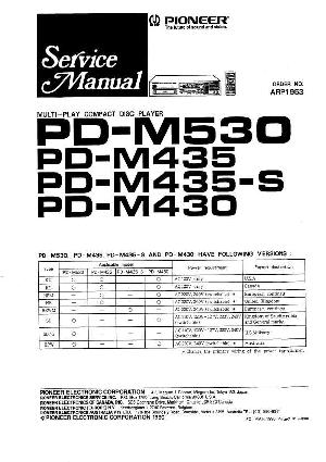 Сервисная инструкция Pioneer PD-M430, PD-M435, PD-M530 ― Manual-Shop.ru