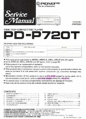 Сервисная инструкция Pioneer PD-P720T ― Manual-Shop.ru
