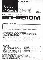 Сервисная инструкция Pioneer PD-P910M