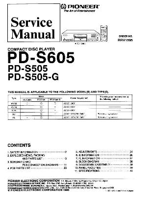 Сервисная инструкция Pioneer PD-S505, PD-S605 ― Manual-Shop.ru