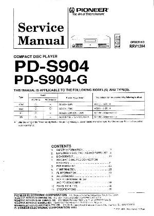 Сервисная инструкция Pioneer PD-S904G ― Manual-Shop.ru