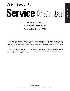 Service manual Pioneer PD-F907, PD-F957 Optimus ― Manual-Shop.ru