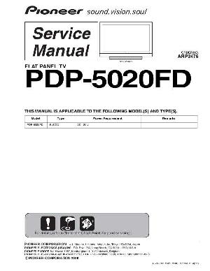 Сервисная инструкция Pioneer PDP-5020FD ― Manual-Shop.ru