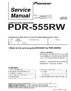 Сервисная инструкция Pioneer PDR-555RW ― Manual-Shop.ru