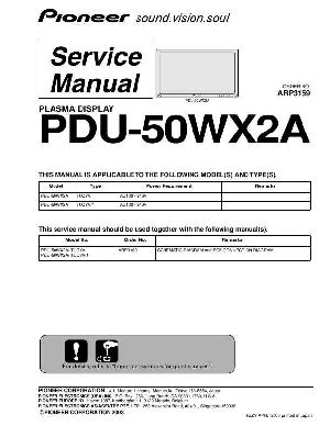 Сервисная инструкция Pioneer PDU-50WX2A ― Manual-Shop.ru