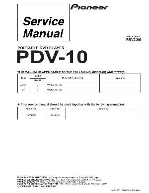 Сервисная инструкция Pioneer PDV-10 ― Manual-Shop.ru