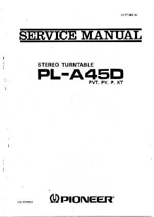Сервисная инструкция Pioneer PL-A45D ― Manual-Shop.ru