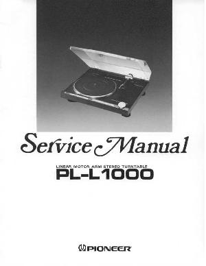 Сервисная инструкция Pioneer PL-L1000 ― Manual-Shop.ru