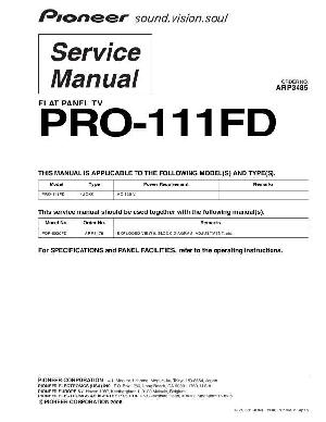 Сервисная инструкция Pioneer PRO-111FD ― Manual-Shop.ru