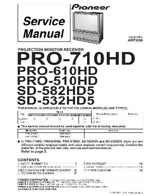 Сервисная инструкция Pioneer PRO-710HD ― Manual-Shop.ru