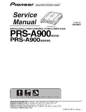 Service manual Pioneer PRS-A900 ― Manual-Shop.ru