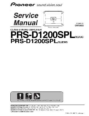 Сервисная инструкция Pioneer PRS-D1200SPL ― Manual-Shop.ru