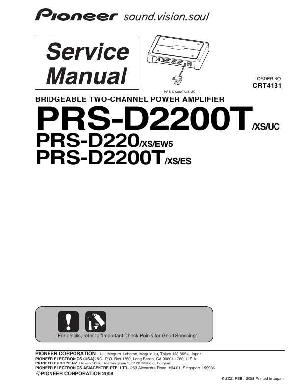 Сервисная инструкция Pioneer PRS-D220, PRS-D2200T ― Manual-Shop.ru