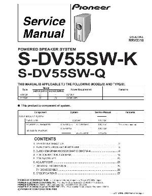 Service manual Pioneer S-DV55SW ― Manual-Shop.ru
