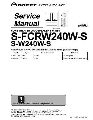 Сервисная инструкция Pioneer S-FCRW240W-S ― Manual-Shop.ru