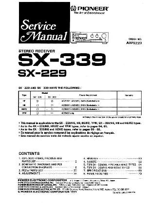 Сервисная инструкция Pioneer SX-229, SX-339 ― Manual-Shop.ru