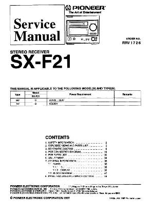 Сервисная инструкция Pioneer SX-F21 ― Manual-Shop.ru