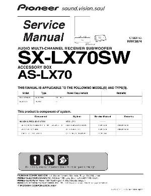 Сервисная инструкция Pioneer SX-LX70SW ― Manual-Shop.ru