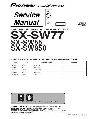 Сервисная инструкция Pioneer SX-SW55, SX-SW77, SX-SW950 ― Manual-Shop.ru
