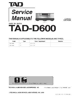 Сервисная инструкция Pioneer TAD-D600 ― Manual-Shop.ru