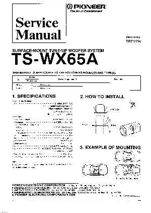 Сервисная инструкция Pioneer TS-WX65A ― Manual-Shop.ru
