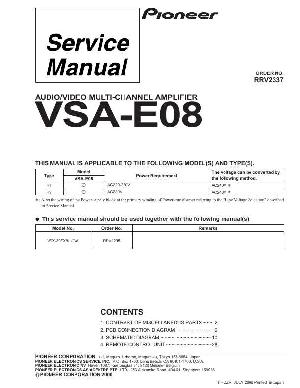 Сервисная инструкция Pioneer VSA-E08 ― Manual-Shop.ru